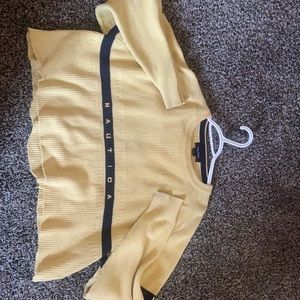 Crop long sleeve sweater